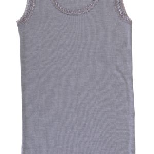 Singlet wol-zijde platinagrijs Joha