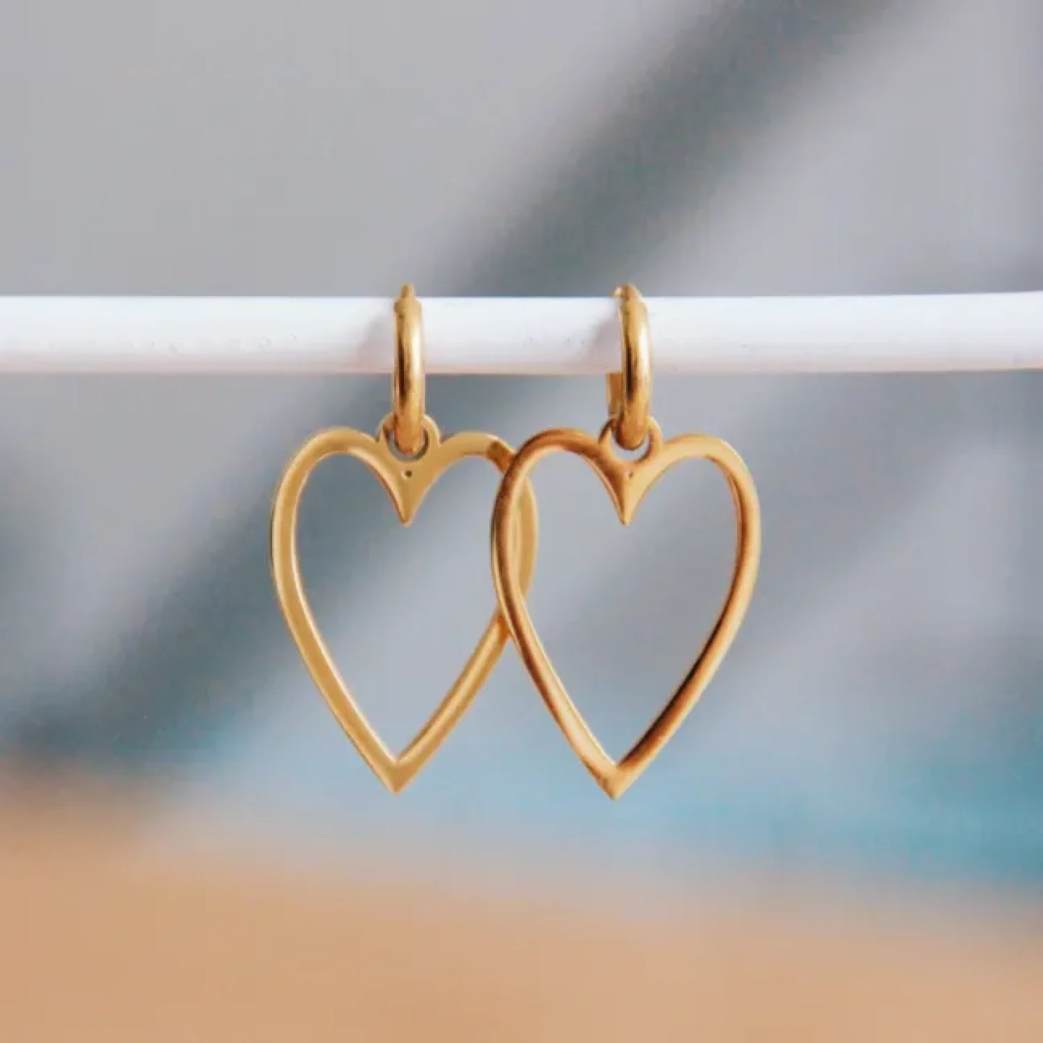 Oorbel hart goud