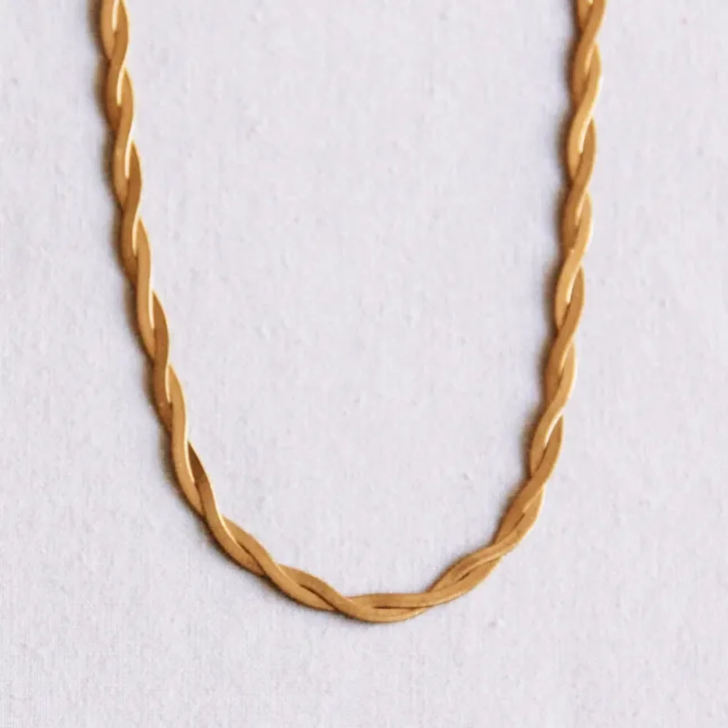 gevlochten ketting goud Bazou